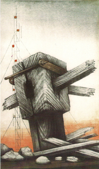 Flügelkopf mit Funkturm